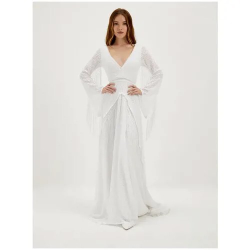 Женское платье/размер 40/свадебное/пляжное/вечернее/для будущих мам/белый