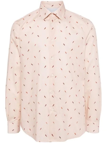 Paul Smith рубашка из органического хлопка, розовый