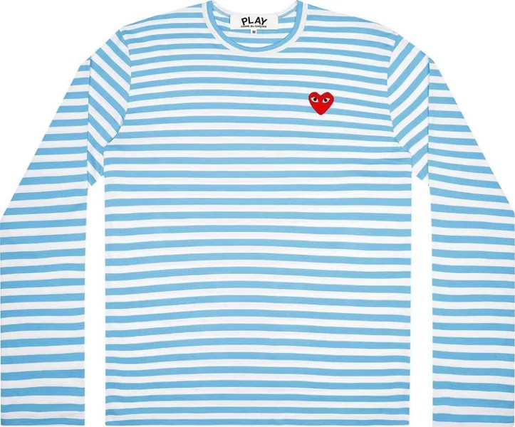Рубашка Comme des Garçons PLAY Pastelle Striped Long-Sleeve Shirt 'Blue', синий