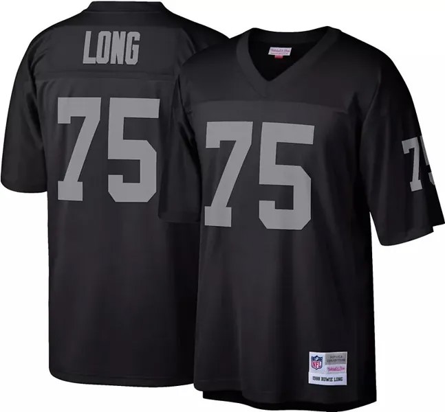 Мужская домашняя майка Mitchell & Ness Howie Long #75 Oakland Raiders, черная, 1988 г.