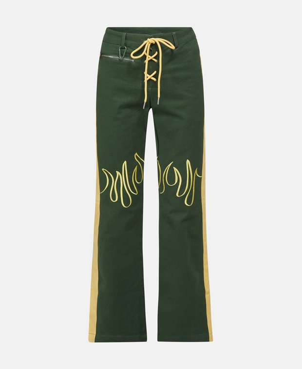 Расклешенные брюки House of Sunny, темно-зеленый