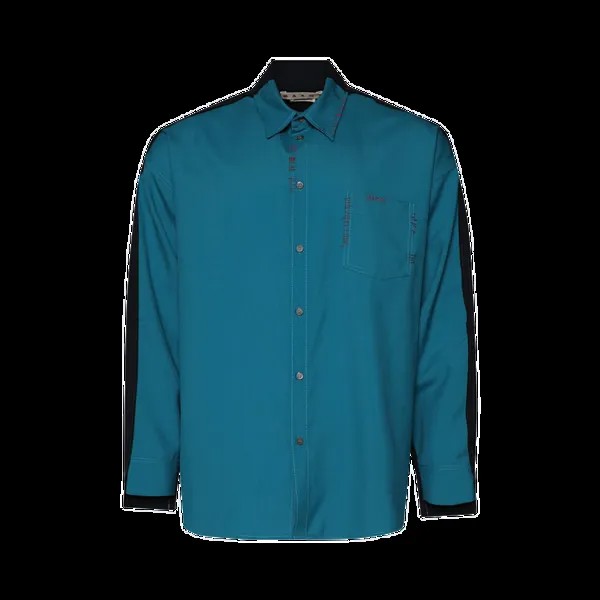 Рубашка Marni Long-Sleeve Button Up 'Verdigris', синий