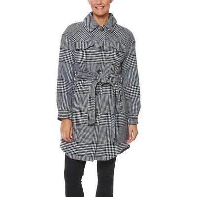 Женское шерстяное пальто с узором -quot;гусиные лапки-quot; Vince Camuto, теплая и холодная погода, верхняя одежда BHFO 4204