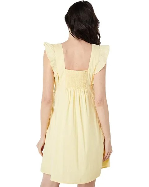 Платье Draper James Embroidered Maddie Babydoll Dress, цвет Sunny Yellow