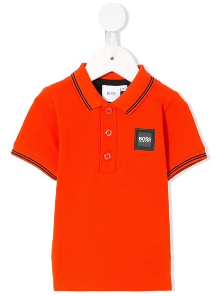 BOSS Kidswear рубашка-поло из ткани пике