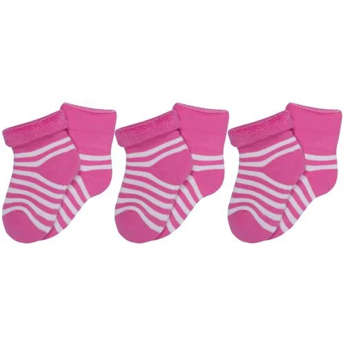 Носки RuSocks 3 пары, размер 9-10, розовый