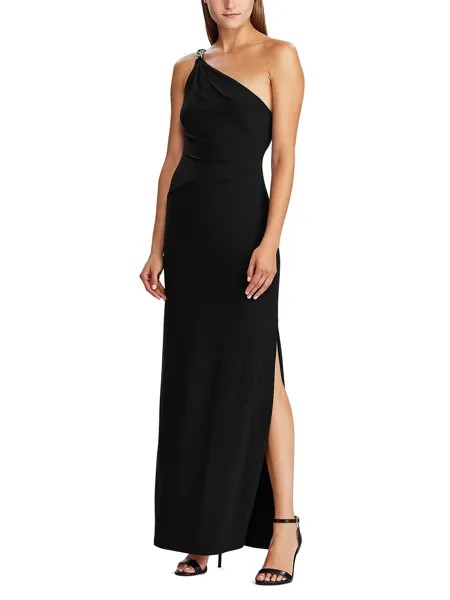 Асимметричное платье макси Lauren Belina Ralph Lauren, черный