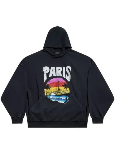 Balenciaga худи Paris Tropical, черный