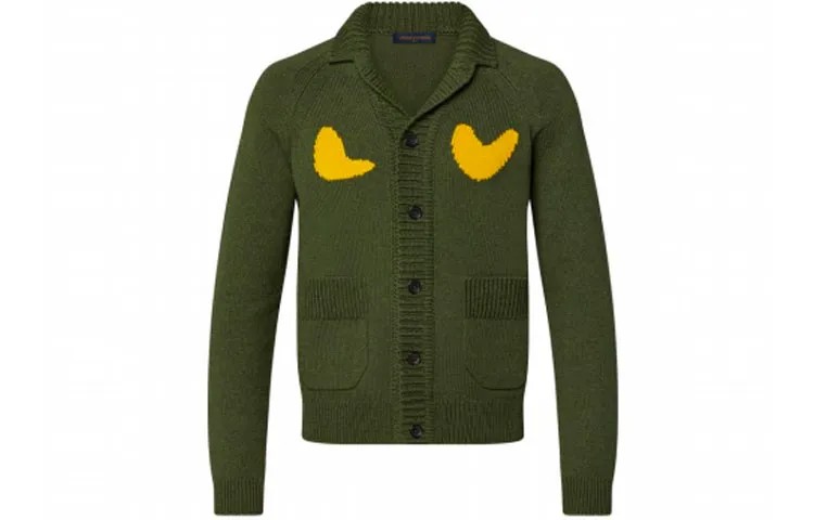 Новые квартальные продукты LV Sweater Men Louis Vuitton, оливково-зеленый