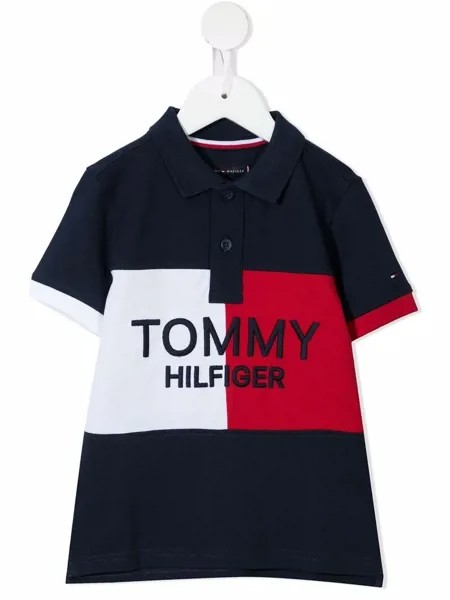 Tommy Hilfiger Junior рубашка поло с вышитым логотипом