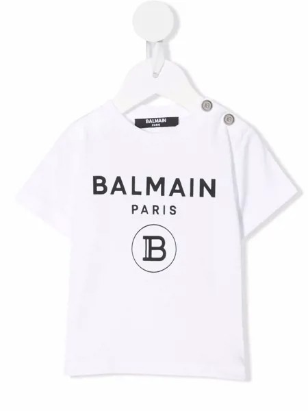 Balmain Kids футболка с логотипом