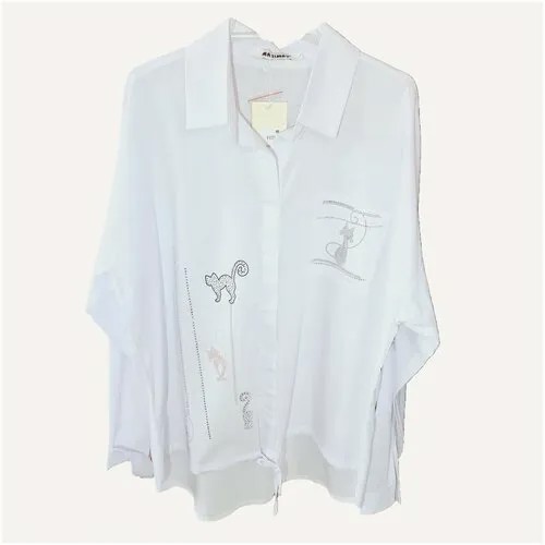 Блузка для девочек, белый, Рост 164-170 (L)