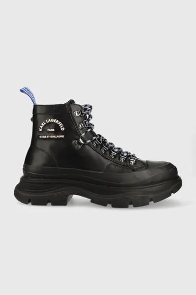 Кожаные байкерские ботинки LUNAR Karl Lagerfeld, черный