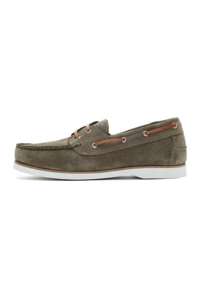 Топсайдеры SUEDE BOAT SHOES Derimod, цвет khaki