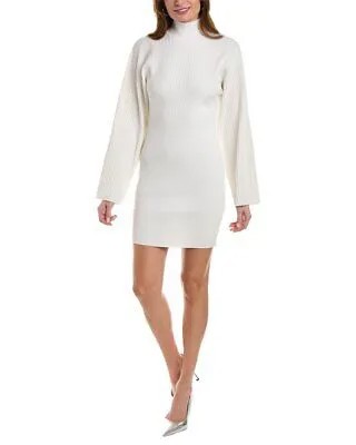 Женское мини-платье в рубчик Hervé Léger белого цвета размера XS