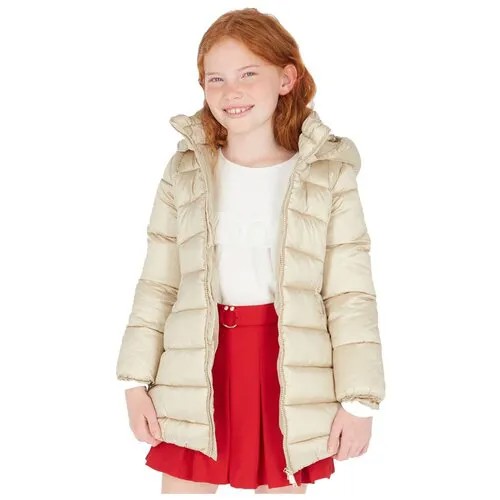 Демисезонное пальто Mayoral детское Золотистое 741956, размер 152 см. (12 лет)