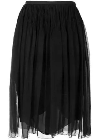 Chanel Pre-Owned прозрачная юбка со сборками