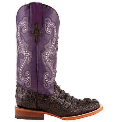 Женские фиолетовые классические сапоги Ferrini Italia Rancher Caiman с квадратным носком в ковбойском стиле 90493