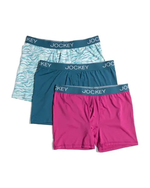 3 шт. трусы-боксеры из эластичной микрофибры Active Jockey, красный