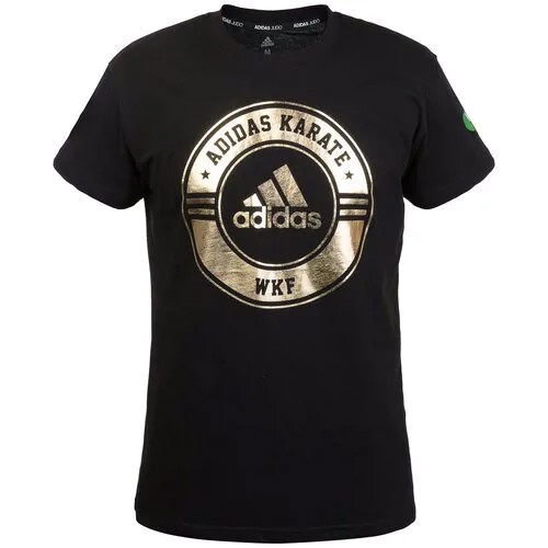 Футболка Combat Sport T-Shirt Karate WKF черно-золотая (размер S)