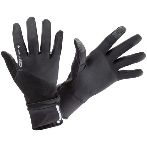 Перчатки с рукавицами для бега BY NIGHT, размер: XXL, цвет: Черный KALENJI Х Декатлон