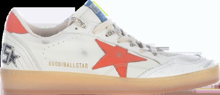 Кроссовки Golden Goose Ball Star 'White Orange', белый