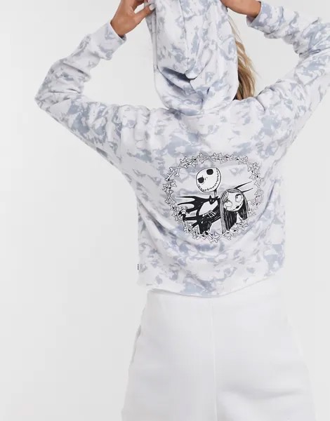 Худи белого цвета с принтом Vans x Nightmare Before Christmas-Белый