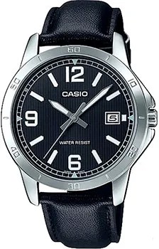 Японские наручные  мужские часы Casio MTP-V004L-1B. Коллекция Analog