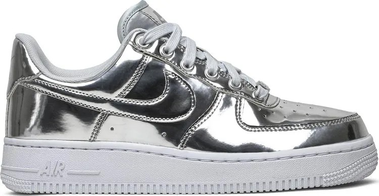 Кроссовки Nike Wmns Air Force 1 SP 'Liquid Metal - Chrome', серебряный