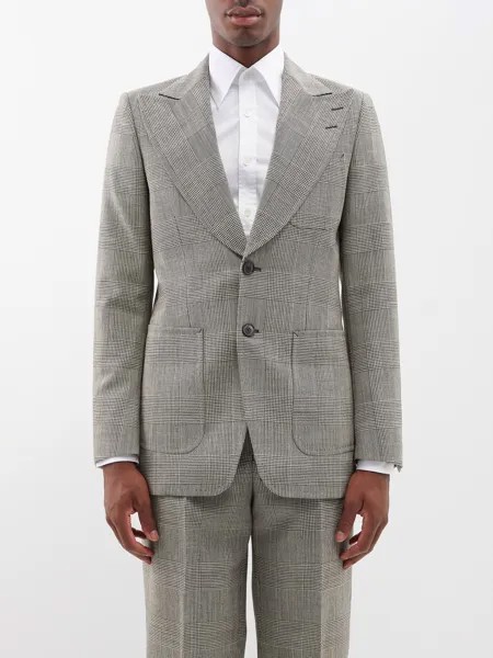 Meucci шерстяной пиджак в клетку prince of wales Ben Cobb X Tiger Of Sweden, серый