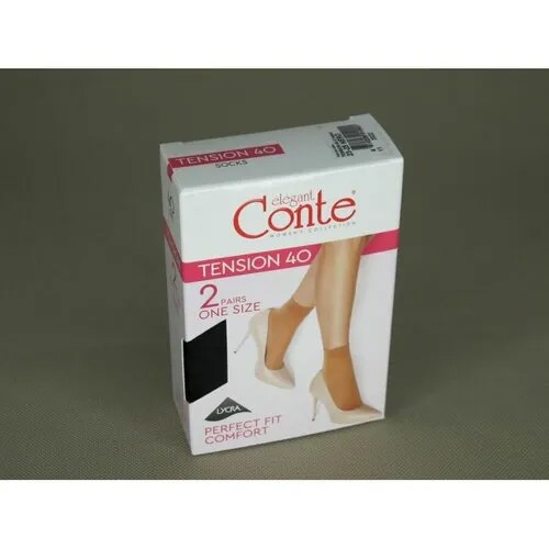 Носки Conte elegant, 40 den, 2 пары, размер 36-39, черный