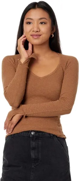 Топ Free People Passing Thru Layering, цвет Oiled Oak