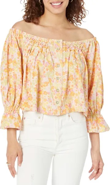 Топ Free People James Smock, цвет Sunny Combo
