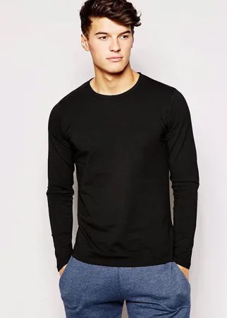 Лонгслив классического кроя Jack & Jones-Черный