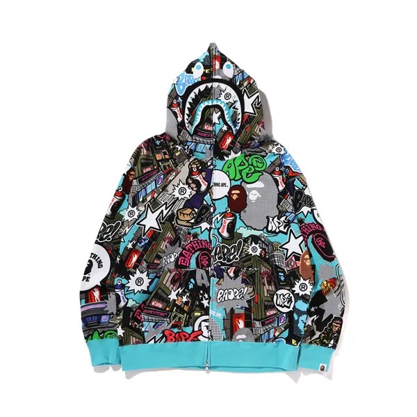 SS24 COMIC ART Series Толстовка мужская многоцветная MLX A Bathing Ape, цвет Multicolor MLX