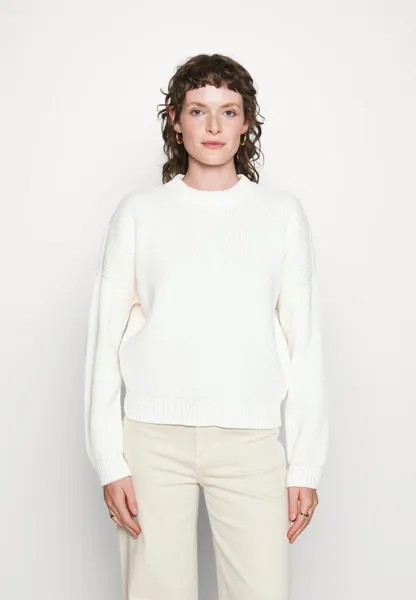Свитшот Abercrombie & Fitch CHENILLE MID LENGTH CREW, кремовый