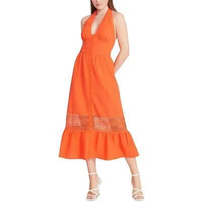 Betsey Johnson Женское оранжевое летнее платье макси с бретелькой и крючком XL BHFO 7451