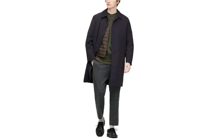 Мужской тренч UNIQLO, цвет Black