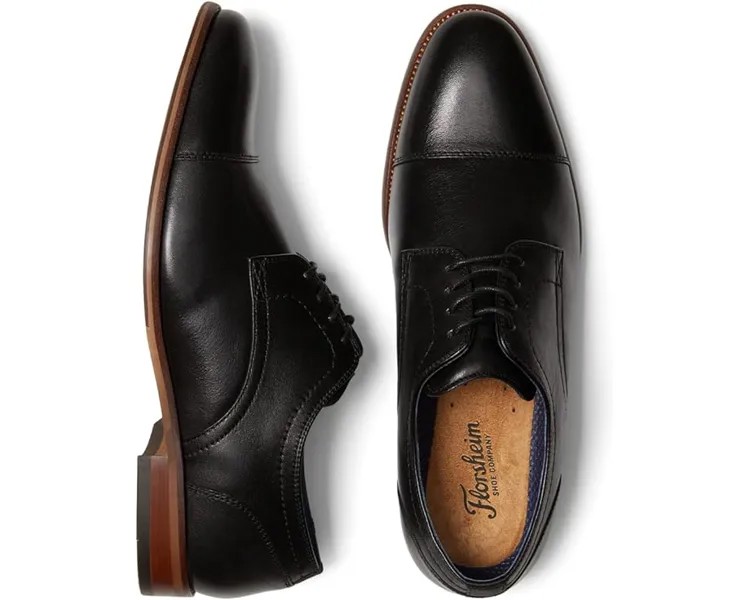 Оксфорды Florsheim Flex Cap Toe, цвет Black Smooth Leather