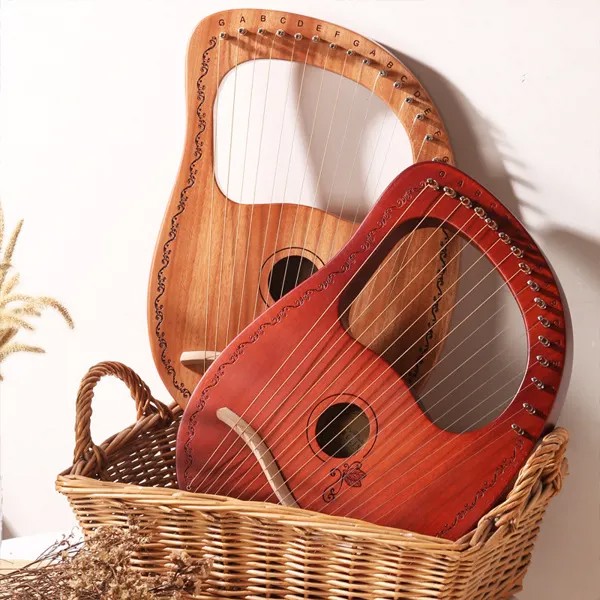 Винтажная музыка Lyre Harp, 16 струн, миниатюрный инструмент, 10 струн, Искусственная елка, мини-стринги, музыкальные инструменты, домашний декор AH50SQ