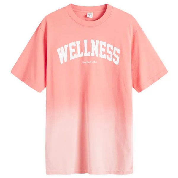 Футболка Sporty & Rich Wellness Ivy T-Shirt, цвет Dip Dye Pink