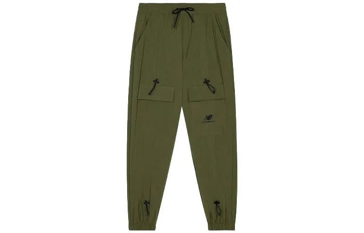 Трикотажные спортивные штаны мужские зеленые New Balance, зеленый