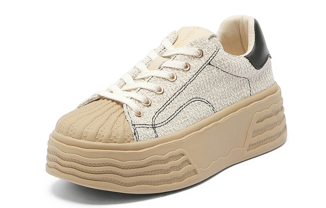 Кроссовки C°BANNER Skateboarding Shoes Women's Low-top Khaki, хаки