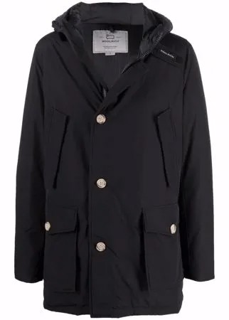 Woolrich пуховик на пуговицах с капюшоном