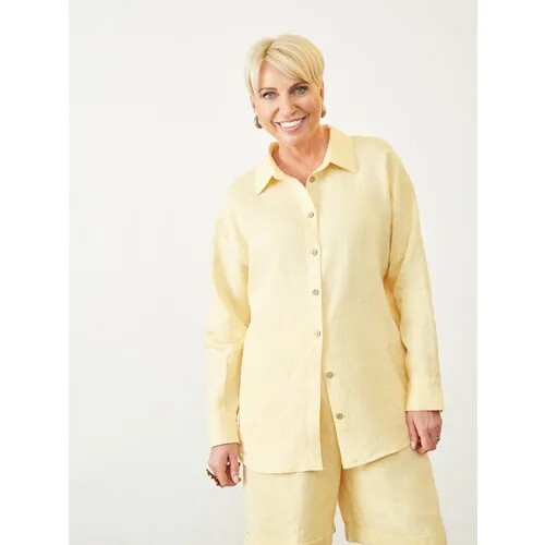 Рубашка  hassfashion, размер XL, желтый