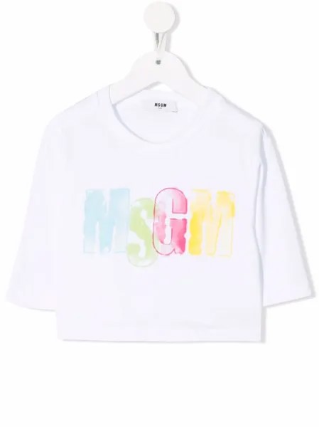 MSGM Kids футболка с логотипом