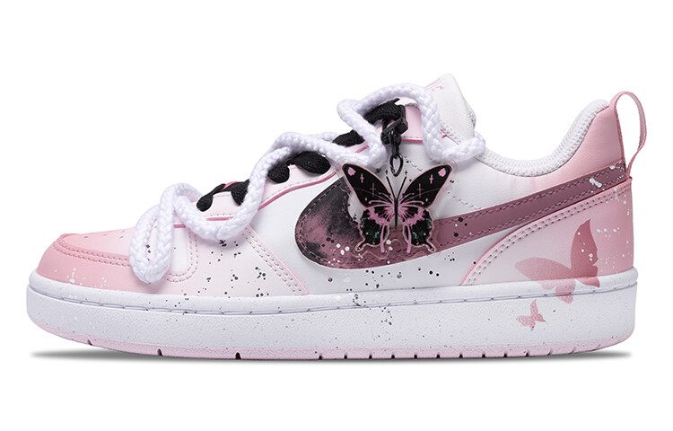Кроссовки Nike Court Borough Skateboarding Shoes Women's Low-top Pink/white/black, черный/розовый