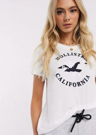 Футболка с логотипом Hollister-Белый