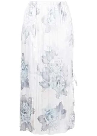Acne Studios плиссированная юбка с цветочным принтом