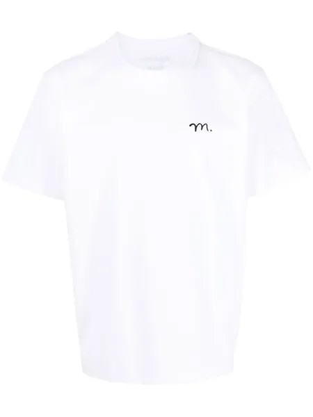 Sacai футболка с надписью из коллаборации с Madsaki, белый